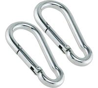 2X - 4mm Quality Stainless Steel Carbine-Wire Rope Climbing Clip Hook Carabina