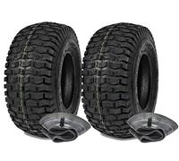 2x 4Ply Lawn Mower 15x6.00-6 Grass Tyres & Tubes Garden 15x 600 6 Golf Buggy Turf