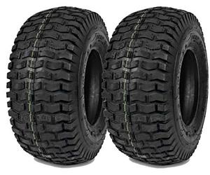 2x 4Ply Lawn Mower 16x6.50-8 Grass Tyres Two Garden Tractor Golf Buggy Turf