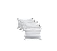 2x, 4x, 6x Stripe Pillows Hollowfiber Filled Hotel Quality Soft Bounce Back Bed Pillows Easy Care Anti-Allergenic Polycotton Cover Standard Size (19’’x29’’) (Pack of 6)