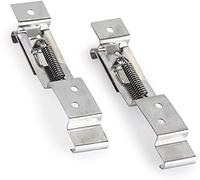 2X/4X Trailer Number Plate Clips/Holder Spring Loaded Stainless Steel PAIR TR112,Silver