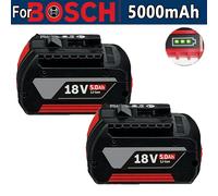 2X 5.0Ah For Bosch Professional GBA 18V Lithium-Ion Battery BAT609 BAT620 BAT610