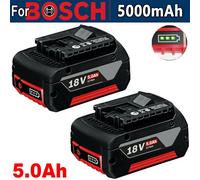 2X 5.0Ah For Bosch Professional GBA 18V Lithium-Ion Battery BAT609 BAT620 BAT610
