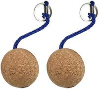 2x 50mm Floating Cork Ball Key Ring Marine Sailing Boat Float Buoyant Rope Kayak Kayak Canoe Key Float/Floating Keyring Key RingFloatable Keychain Key Chain