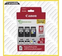 2x 540L Black / 1x 541XL Colour Photo Valuepack - For Canon PIXMA Printers