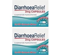 2X 6 Diarrhea Relief Capsules Loperamide 2 mg - Bundled by Smart Cutie