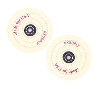 2x 6-Inch Cotton Wheel Spiral Stitched Cotton Buffing Cleaning Pad Polishing Wheel for Mop Bench Grinder Tools