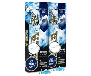 2x 60 Polar Blast Extra Slim Filter Tips with Crushball - Menthol Mint Flavour, 5.7mm - Bundled by GetInStyle Shop