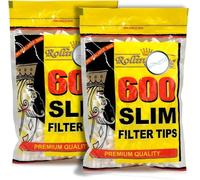 2x 600 Rolling King Slim Filter Tips - Bundled by GetInStyle Shop