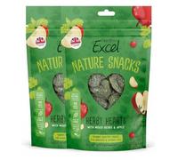 2x 60g Burgess Excel Herby Hearts Treats For Rabbits and Guinea Pigs - Bundled by GetInStyle Shop