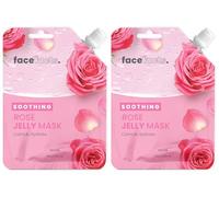 2x 60ml Face Facts Soothing Rose Jelly Mask - Bundled by Smart Cutie