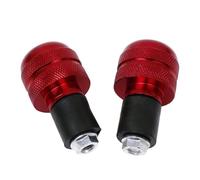 2x 7/8" Motorcycle Anti Vibration Handle Bar End Grip Ends Caps 22mm Black/Red