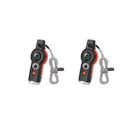 2X 7 in 1 Outdoor Multifunctional Safety Whistle with Lanyard,Flashlight Compass Thermometer Reflector Magnifying Glass