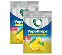 2X 72g VapoDrops Lemon & Menthol Flavour, Classic Sugar Free Vegan Lozenges - Bundled by GetInStyle Shop
