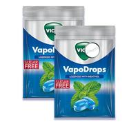 2x 72g VapoDrops with Cooling Menthol Flavour, Classic Sugar Free Vegan Lozenges - Bundled by GetInStyle Shop