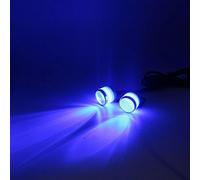 2x 7Colors With Brackets Strobe Led 5w led eagle eye flashing Light Daytime Running Lights For Motorcycle Spotlight DC12V blue