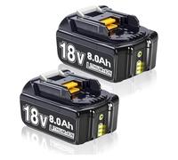 2x 8.0Ah Replacement for Makita 18V Batteries Upgraded Lithium-ion Battery | Compatible with Makita 18V LXT Power Tools Replacement for BL1830 BL1840 BL1850 BL1860 BL1890 With LED Indicator