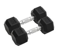(2x 8 kg) vidaXL Dumbbell Cast Iron Hex Dumbbell Free Weight Plate Fitness Multi Models