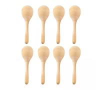 ＡＷＨＡＯ 2x 8 Pieces Wooden Maracas, Unpainted, Empty Maracas with Crisp Blowing Sound for Children And Adults, DIY Hand Percussion Rattles for Painting