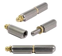 2X 80mm Weld On Bullet Hinge with Grease Function Zerk - Lift Off Carbon Steel Hinges -Truck Vehicle Trailers Toolbox BBQ