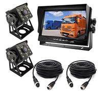2x 8LEDs 120 °Wide rear view camera 15M cable +12-24V 7" TFT HD LCD Monitor