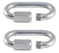 2X 8mm Stainless Steel Quick Link Wire Rope Chain Link Carbine Screw Loop