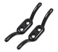 2X 90mm Washing Line Cleat Hooks - Heavy Duty Trailer Rope Tiebacks