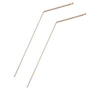 2X 99.9% Copper Dowsing Rods for Water, Treasure & Metal Detecting - Gold Plated Probing Tools with Single Head Flat and Round Bead Design, Compatible with(Single Head-Ball)