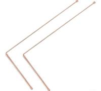 2X 99.9% Pure Copper Dowsing Rods for Water, Treasure & Mineral Detection - Gold Plated Divining Rods for Finding Lost Objects, Parano