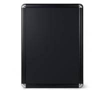 2x A0 Black Snap Frame - 25mm Round Corner Wall Mounted Poster Frame - Anti-Glare PVC Cover - Aluminium Display Holder for Indoor/Outdoor Use - Portrait or Landscape Orientation