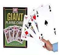 2X A4 Giant Jumbo Plastic Coated Playing Cards Deck 28 cm Outdoor Garden Family Party BBQ Game
