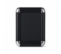 2x A5 Black Snap Frame - 25mm Round Corner Wall Mounted Poster Frame - Anti-Glare PVC Cover - Aluminium Display Holder for Indoor/Outdoor Use - Portrait or Landscape Orientation