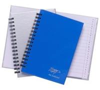 2X A6 indexed Spiral twinwire Manuscript Notebook 80 Sheets (Single Book)