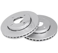 ABS All Brake Systems - Brake Disc 17650 - Vented - 2 pcs L&R