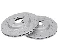2x Abs 18185 Front Slotted Perforated Brake Discs 294mm Fits Mini Clubman