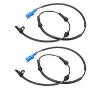 2x ABS Front Wheel Speed Sensor 2 Pin - Fits 207 WA WC, 207 CC WD, 207 SW WK, C-Elysée, C3 II SC, C3 Picasso SH, C4 Cactus, DS3 SA, 2008 I CU - Replaces 96550678