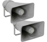 2x Active CCTV Horn Speaker 12VDC 25W DVR IP Camera IP66 Outdoor Weatherproof Loops Multi One Size
