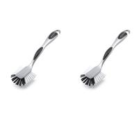 2x Addis Ultra Grip Kitchen Washing Up Dish Cleaning Brush Scraper Marks - Grey