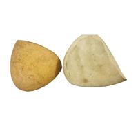 2X African Wooden Igbako Portion Scoop, Traditional Hand Carved Wood Serving Utensil 2pcs