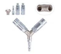 2X Airline Air Compressor Line Hose 1/4 Bsp Y Piece 3 Way Quick Release Fitting.
