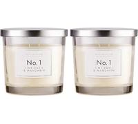 2X Aldi - Hotel - Collection | 2X Wick Candles | NO. 1 Lime Basil & Mandarin in Glass JAR with LID | 300g Each
