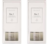 2x Aldi - Hotel Collection No. 1 Lime Basil and Mandarin Fragranced Reed Diffuser -100mL Each