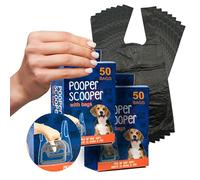 2x All Pets Dog Pooper Scooper Handheld - Assembled Dogs Poop Scoop with 100 BAGS - Lightweight, Hygienic Cleaning, Poo Picker for Pet Loo, Animal Waste (Handheld, 15cm (Pack of 2))