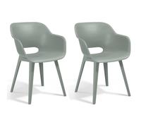Keter Outdoor Chairs Akola 2 pcs Vintage Green, Green