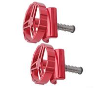 2x Aluminum Alloy 7075 Hinge Clamp Plates for Brompton Folding Bikes Designed for Use with For 3SIXTY and PIKES Folding Bicycle Frames (2PCS red)