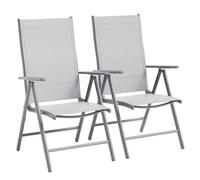 2X Aluminum Camping Chairs Portable Folding Garden Beach