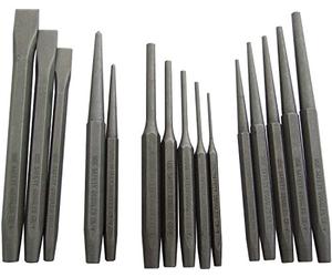 2x Am-Tech Mechanics Punch and Chisel Set (16 Pieces)