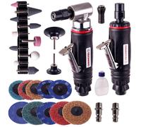 2x Angle and Straight Shank Pneumatic Grinder Stones Discs 50mm 75mm