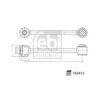 2x Anti Roll Bar Links Rear 183415 Febi Stabiliser Drop Link 2133265800