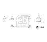 2x Anti Roll Bar Links Rear 192879 Febi Stabiliser Drop Link 555303U900